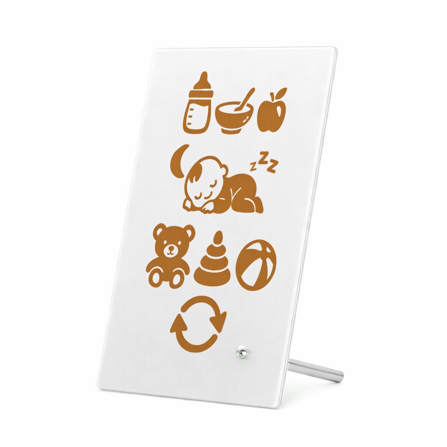 Mr Cadeautjes Glasframe 11 x 16 - design Een vergelijkbare ritmegrap met een andere dagindeling en ee | cadeau Wit