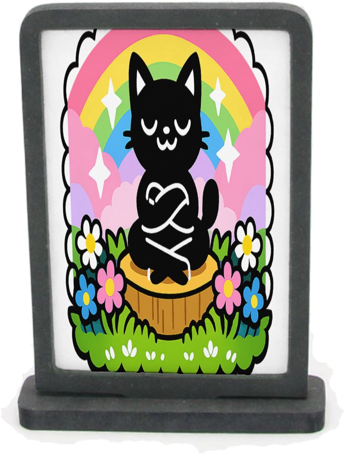 Mr Cadeautjes Houten fotolijst rechthoek met MDF inleg - design Een vrolijke, assertieve stickerstijl met een andere houding | cadeau Wit
