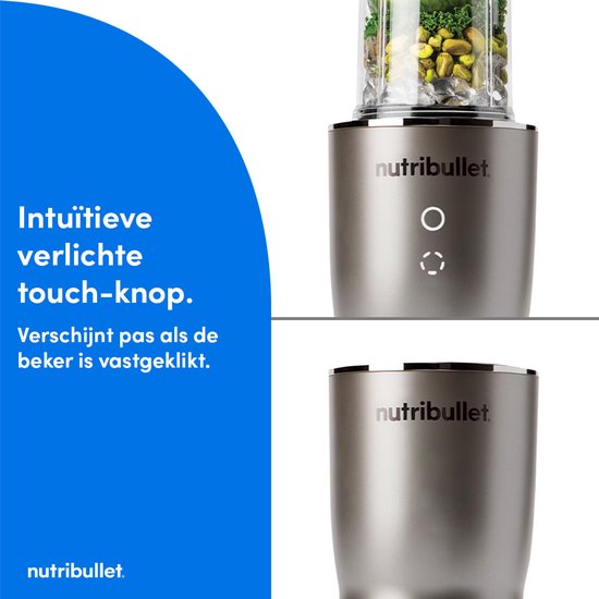 Nutribullet Ultra Blender - Verlichte Touch Knoppen - Pulse Functie - To Go Beker - 1200 Watt - Stainless Steel van Nutribullet — afbeelding 2