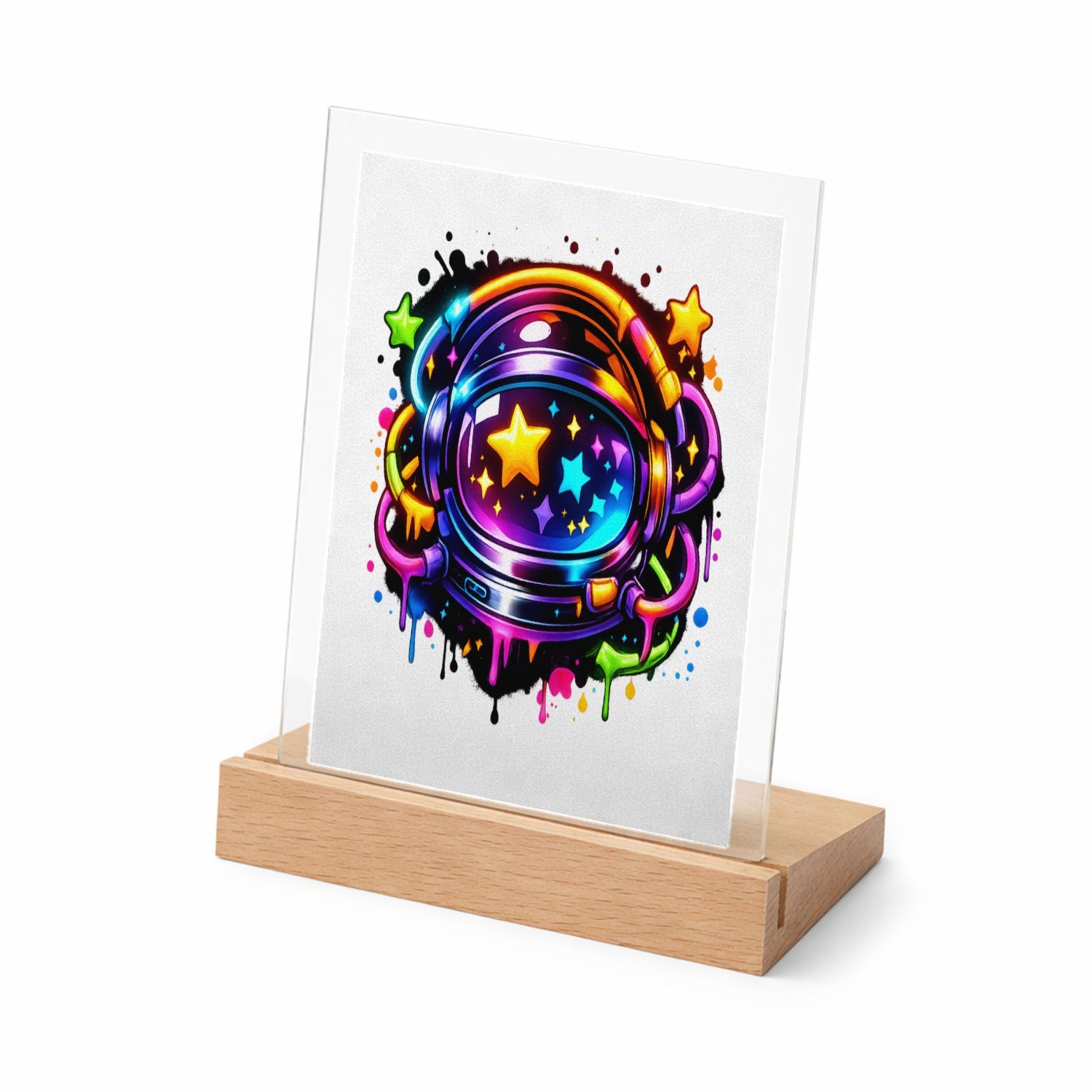 Mr Cadeautjes Glasframe met vaste tekst - design Glow-tech drinkdesign voor jongeren | cadeau Wit