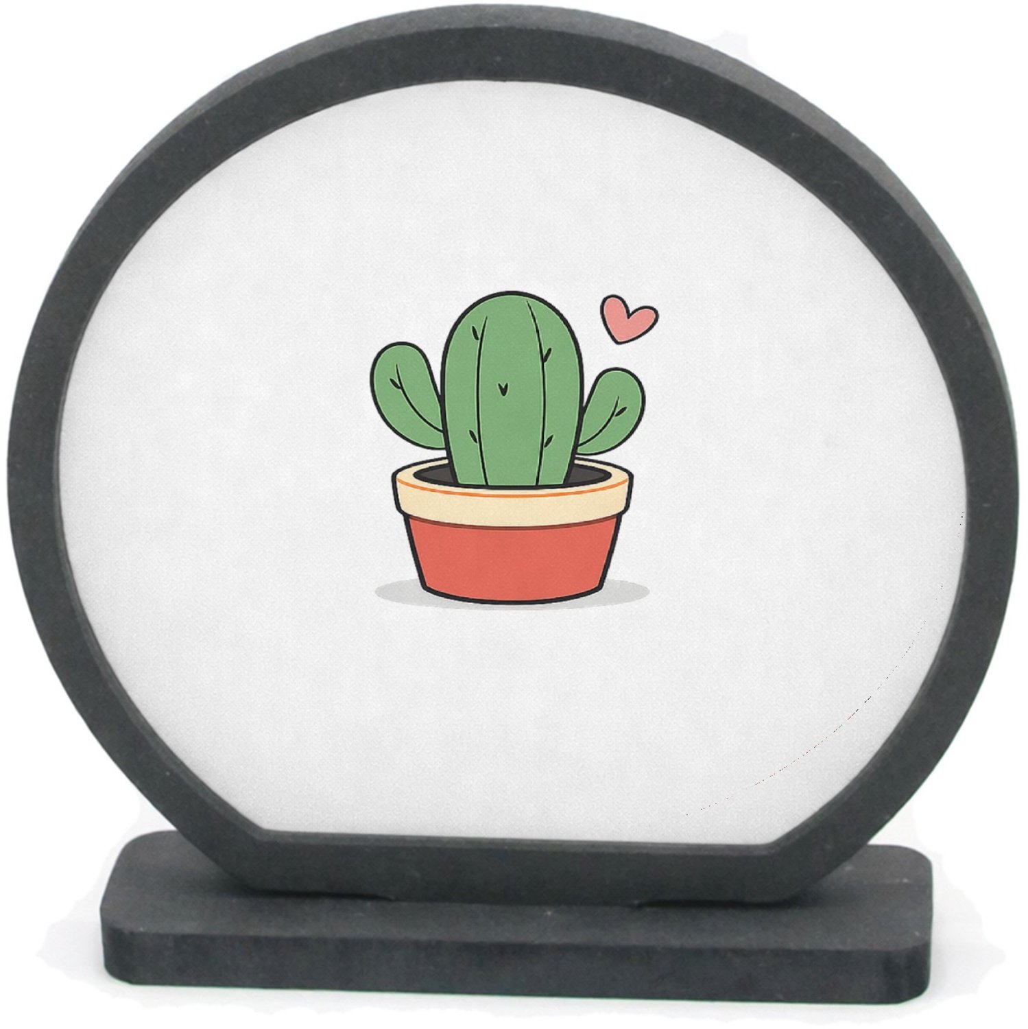 Mr Cadeautjes Houten fotolijst rond met MDF inleg - design Een subtiel liefdescadeau met een compacte handgeschreven we | cadeau Wit