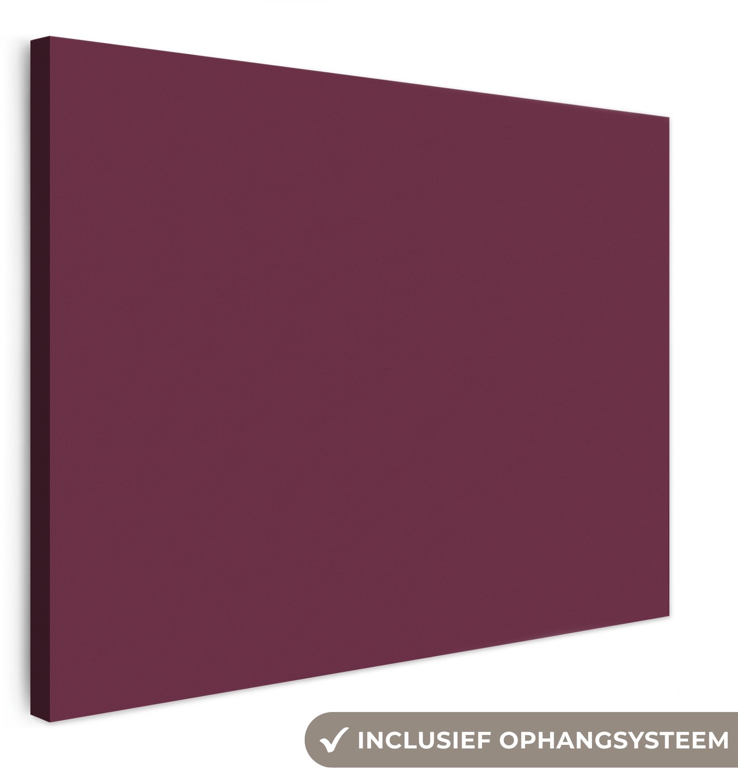 Canvas schilderij 100x70 cm - Exclusieve wanddecoratie Deep - Plum - Paars - Muurdecoratie woonkamer - Slaapkamer decoratie - Kamer accessoires - Schilderijen op canvas