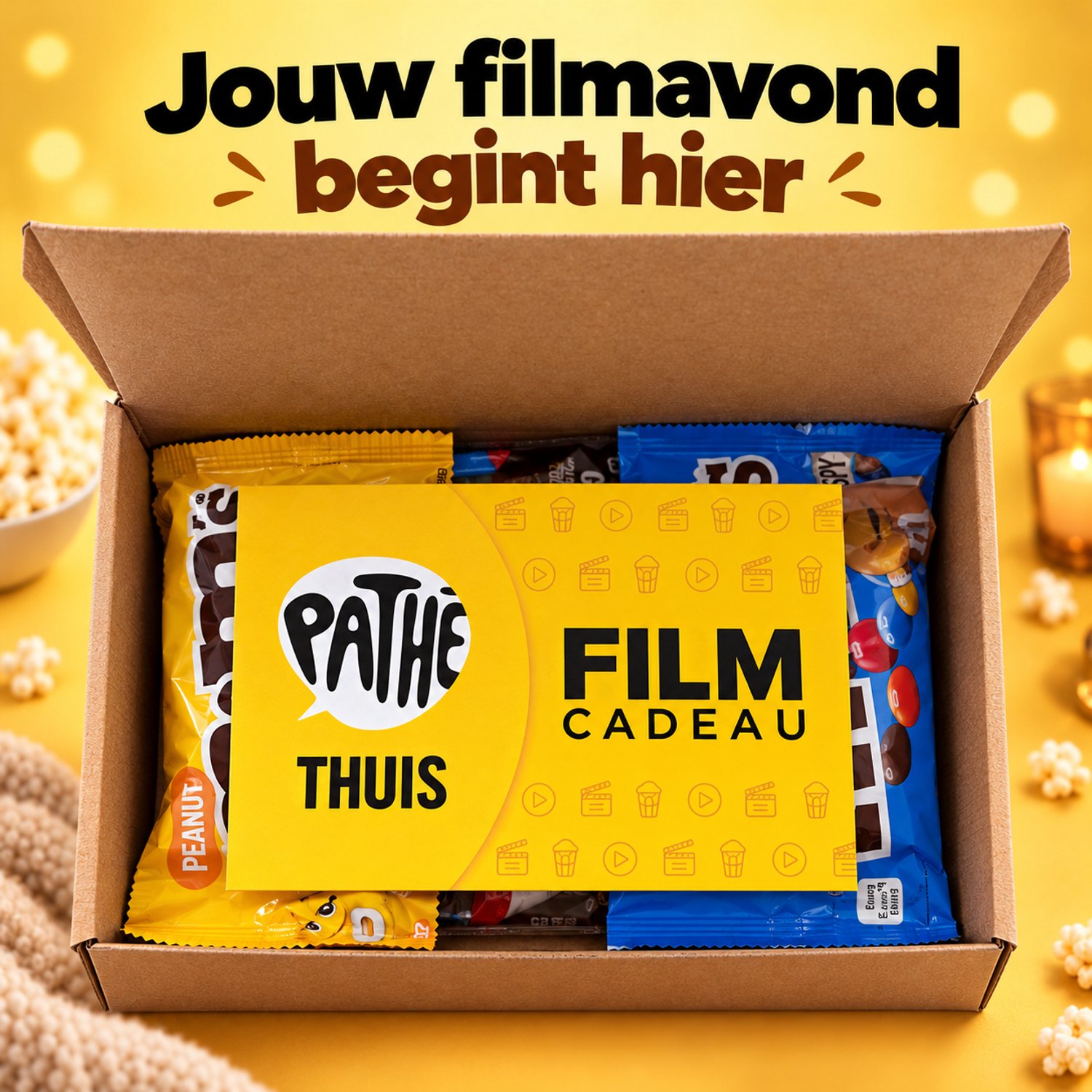 Filmpakket Small - Pathé Thuis - Cadeaupakket met film voucher - Zakelijk bestellen - Verjaardag - Beterschap - Sinterklaas - Kerstpakket - Brievenbus – foto 4