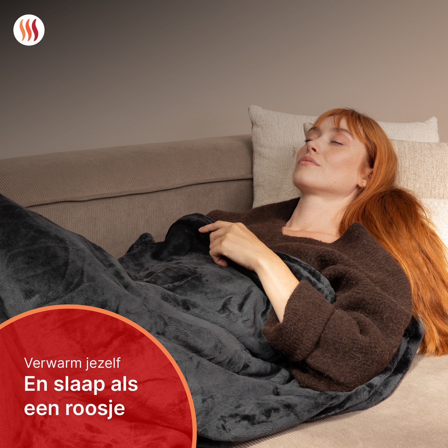 Seranova Elektrische Deken - 180x160 cm - 2 Persoons Warmtedeken - Dubbelzijdig Fleece - Knuffeldeken - Antraciet Grijs – foto 7