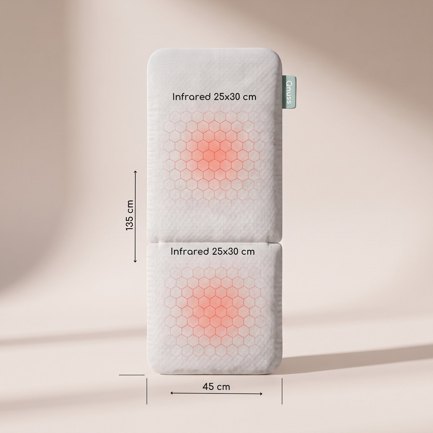 Qnuss Infrarood Warmtedeken - Elektrisch Stoelkleed - Draadloos - 135x45 cm - Wit - Inclusief powerbank – foto 5