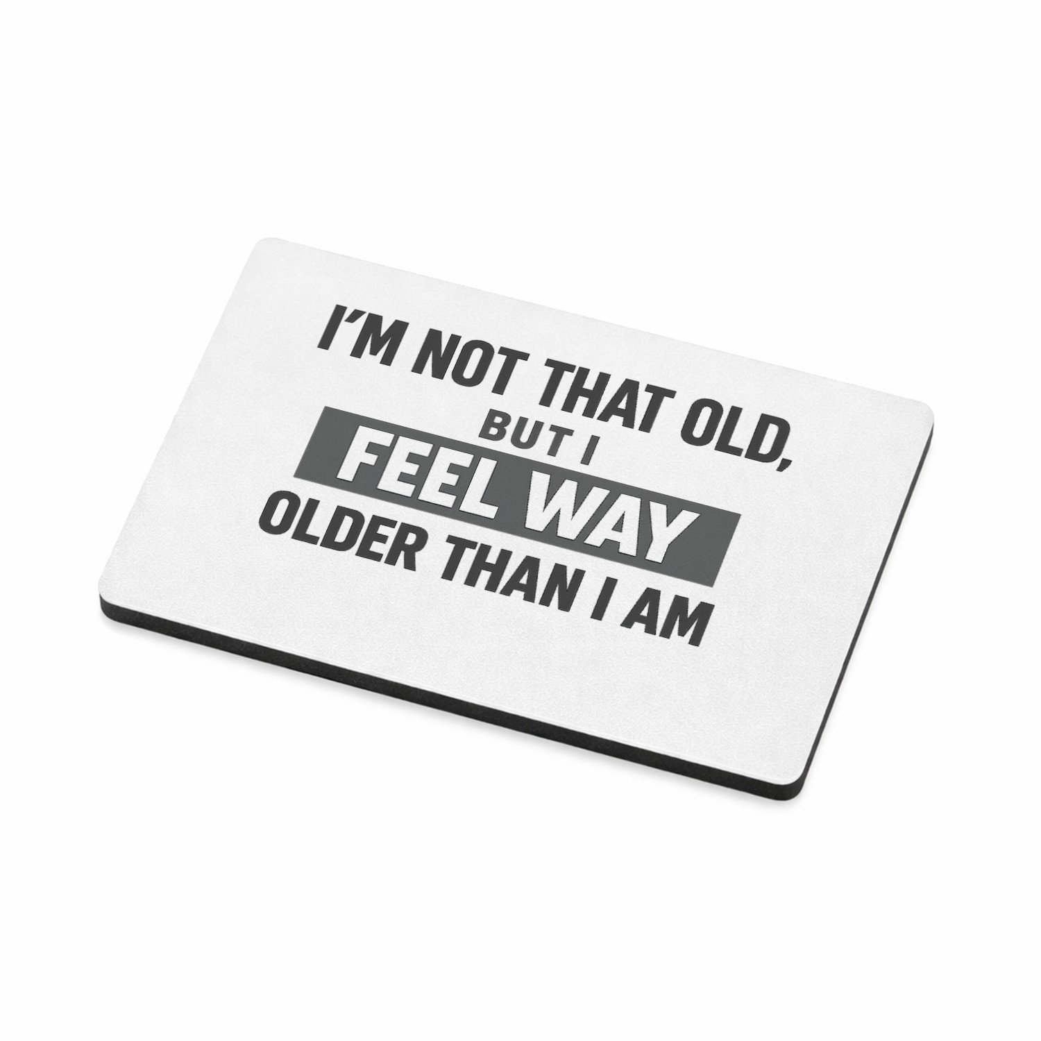 Mr Cadeautjes MDF magnetische fotolijst 7,5 x 5 - design Compacte zelfspotprint over een andere levensfase, met een v | cadeau Wit