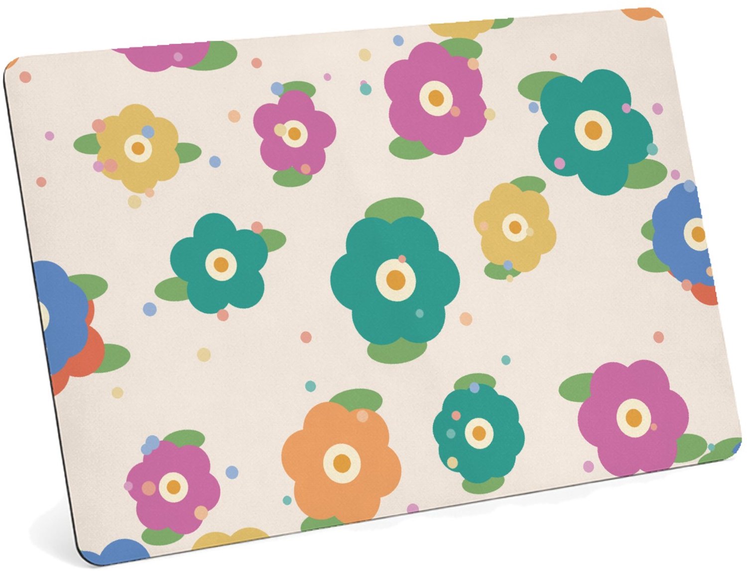Mr Cadeautjes MDF magnetische fotolijst 28 x 19 - design Bloemenveld | cadeau Wit