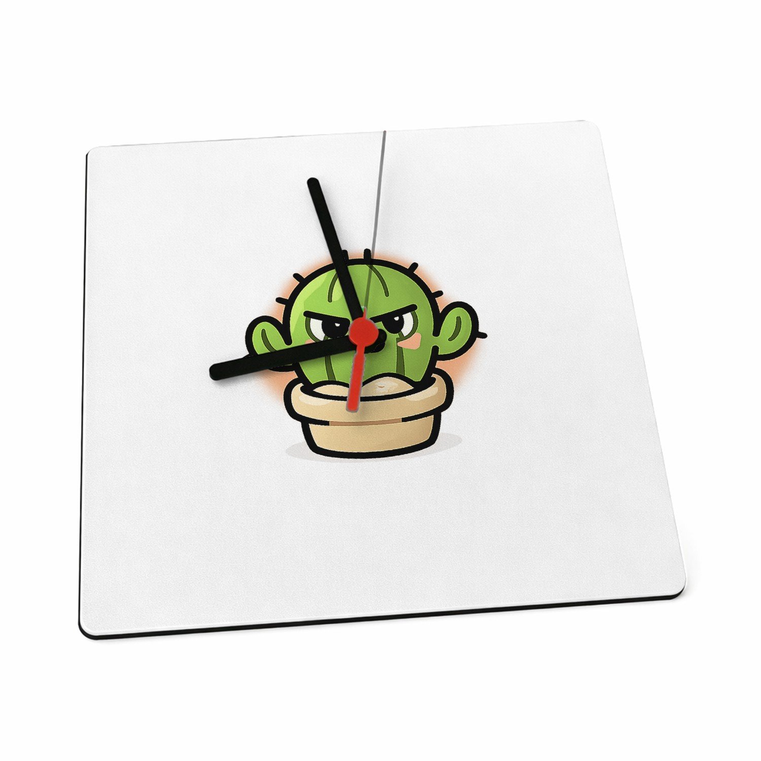 Mr Cadeautjes Klok 19 x 19 - design Een compact dierenstatement met een andere speelse attitude | cadeau Wit