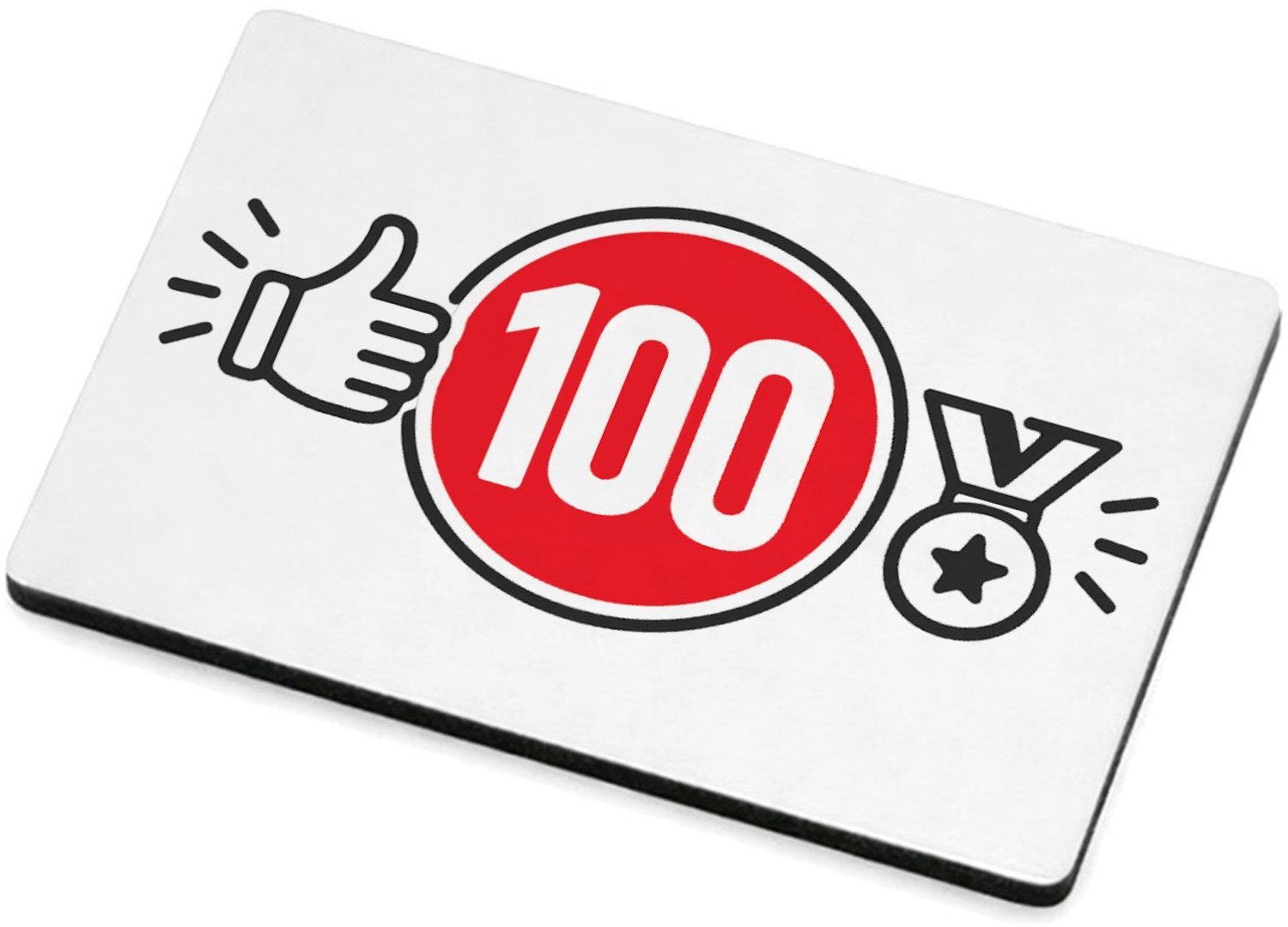 Mr Cadeautjes MDF magnetische fotolijst 7,5 x 5 - design Een sportieve complimentenprint met een centraal getal of sy | cadeau Wit