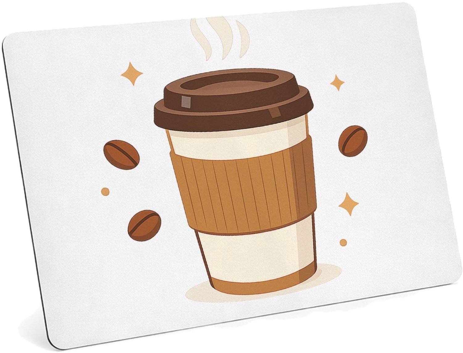 Mr Cadeautjes MDF magnetische fotolijst 28 x 19 - design Een compacte typografische koffieposter met één centrale ill | cadeau Wit