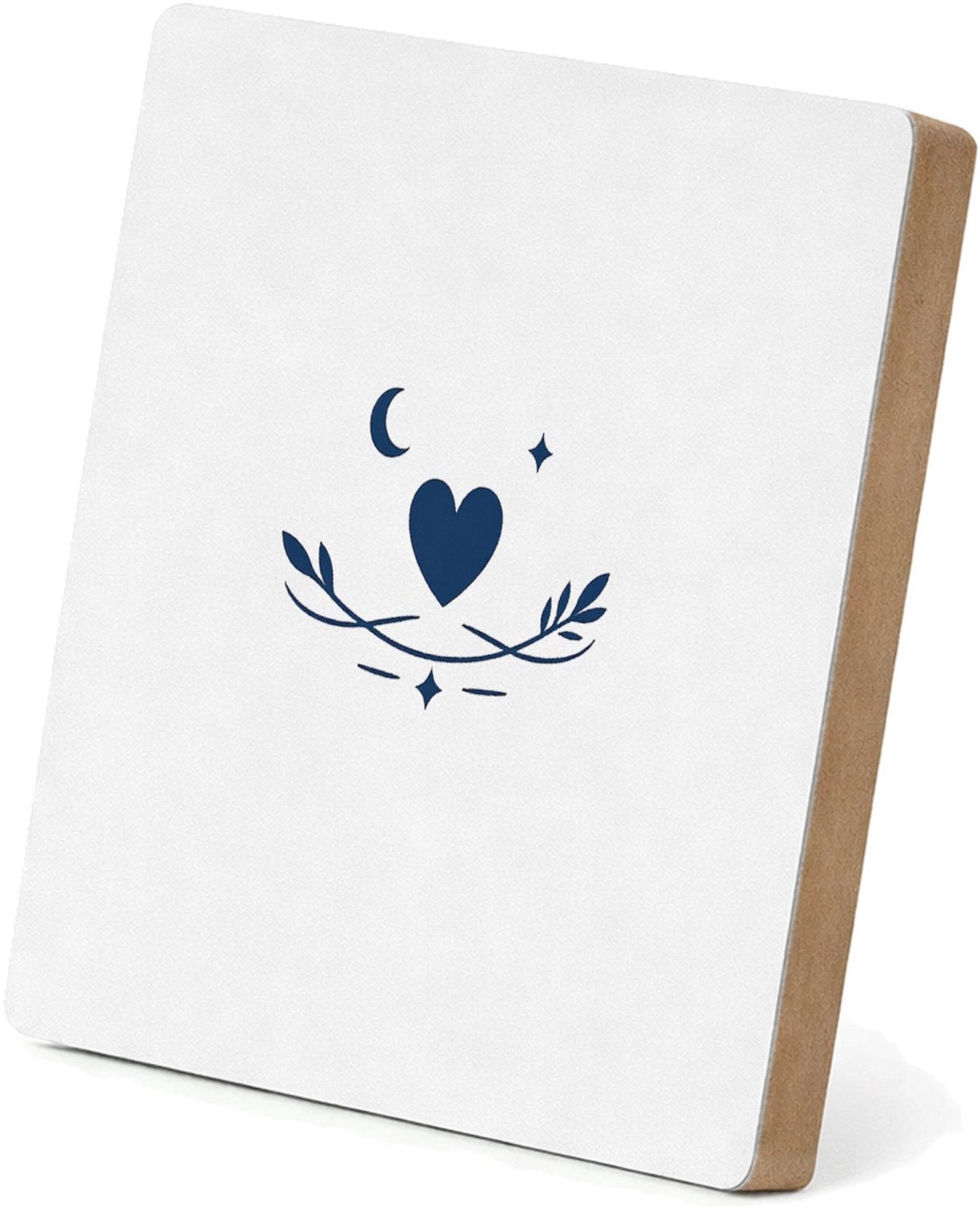 Mr Cadeautjes MDF staande fotolijst 15,2 x 15,2 - design Een compacte waarderingsprint voor een zorg- of onderwijsfig | cadeau Wit