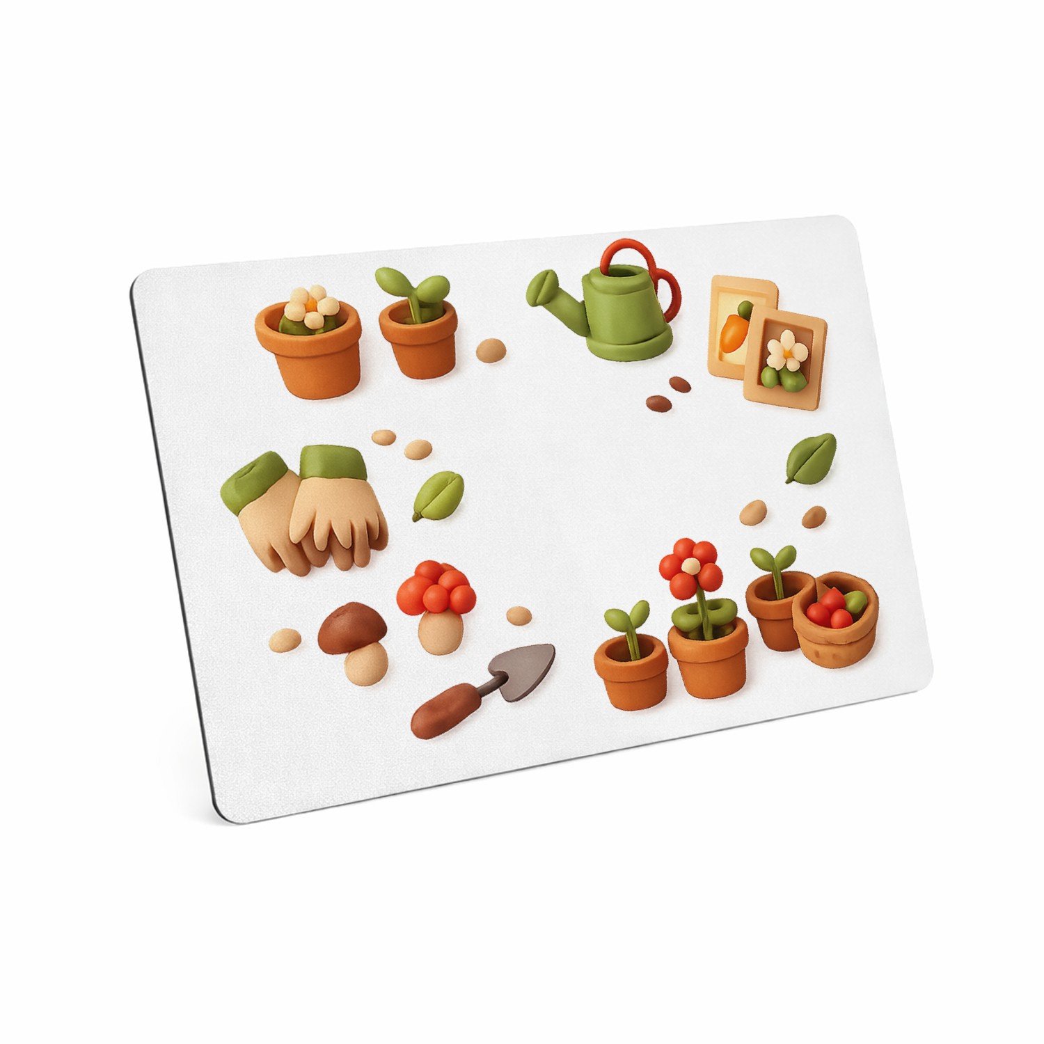 Mr Cadeautjes MDF magnetische fotolijst 28 x 19 - design Een speelse verzameling van kleine tuin- en natuurminiaturen | cadeau Wit