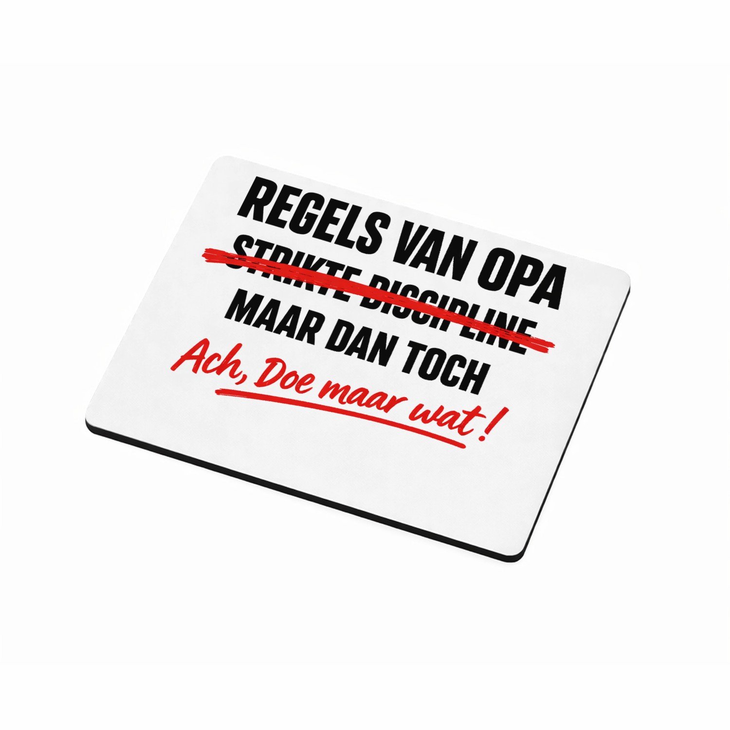 Mr Cadeautjes MDF magnetische fotolijst 9 x 7 - design Een minimalistische statementprint waarin een serieuze titel | cadeau Wit