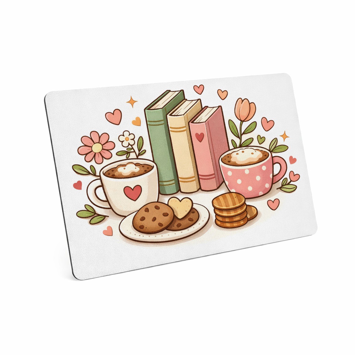 Mr Cadeautjes MDF magnetische fotolijst 28 x 19 - design Een lieve, afgeronde centrische illustratie met een verzamel | cadeau Wit