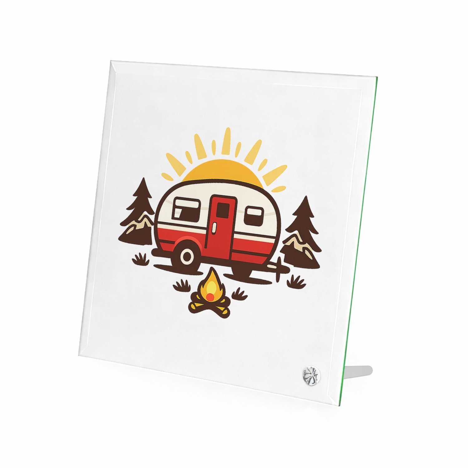 Mr Cadeautjes Glasframe 20 x 20 - design Een compacte outdoor-humor print met een andere vrijetijdssc | cadeau Wit