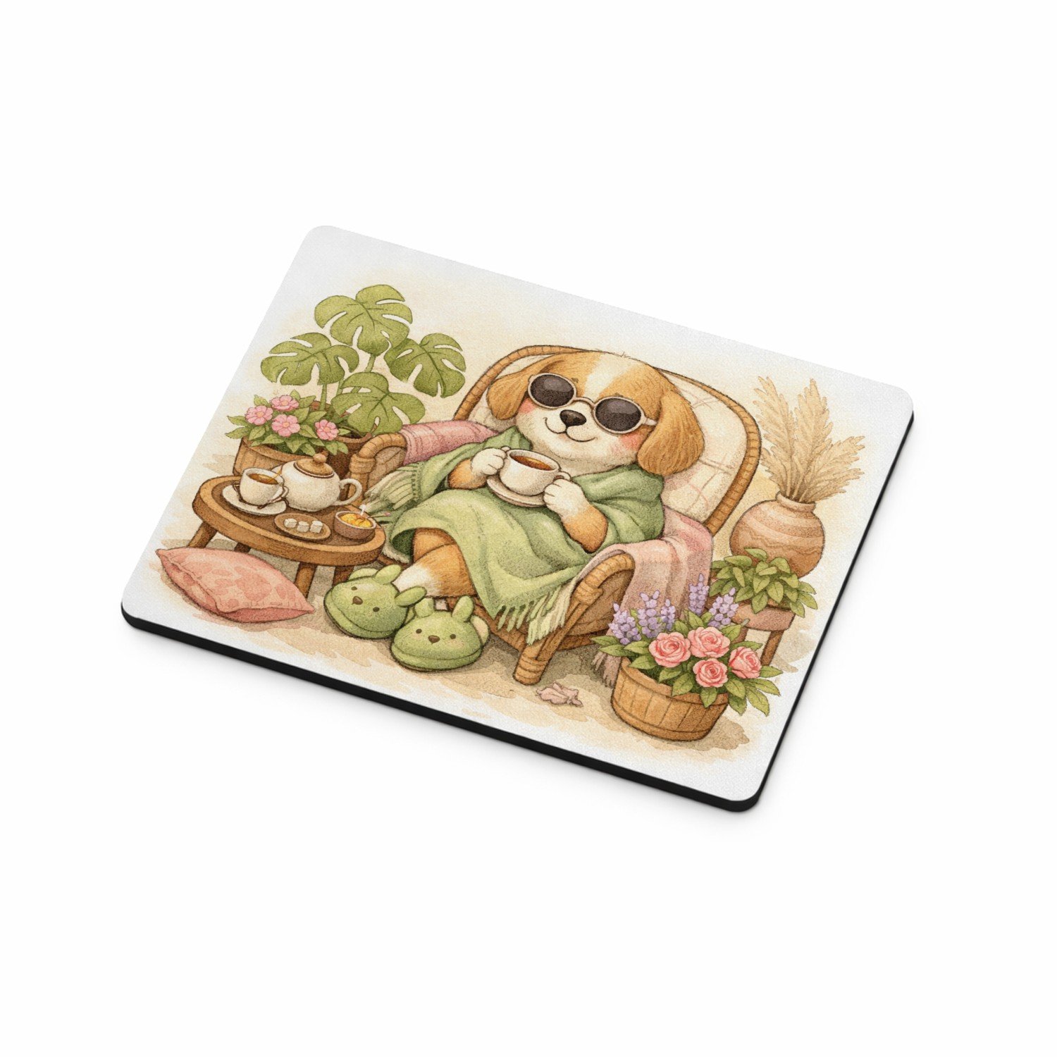 Mr Cadeautjes MDF magnetische fotolijst 9 x 7 - design Een rustige wellness-scène met een dierlijke hoofdfiguur voo | cadeau Wit