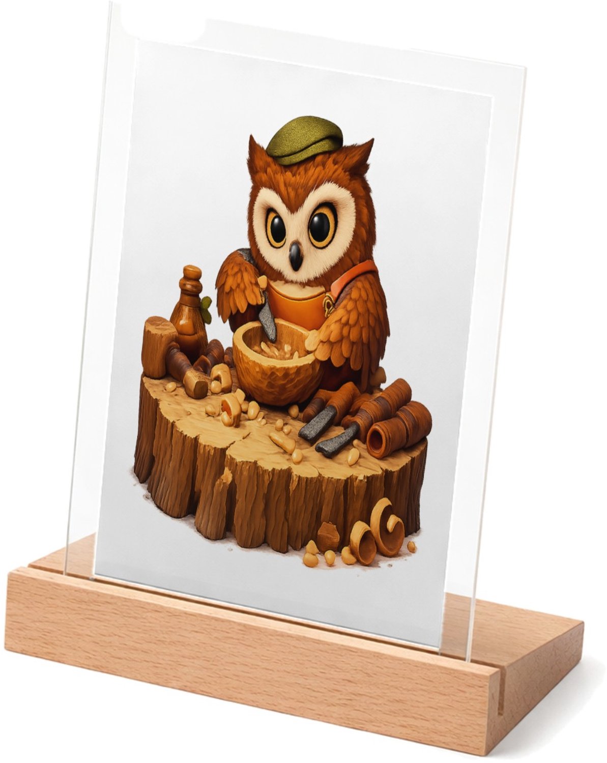 Mr Cadeautjes Glasframe met vaste tekst - design Een schattige werkende figuur als vakman met een duidelijk g | cadeau Wit