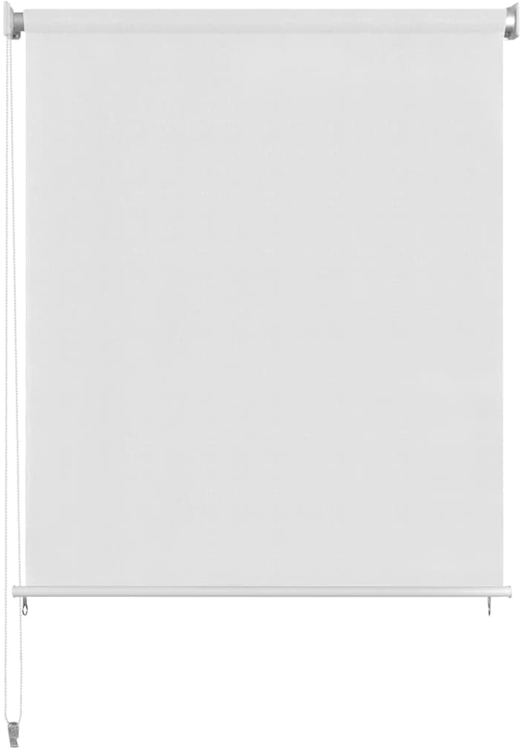 Famanu Rolgordijn voor buiten, wit, 85 x 140 cm, gemaakt van HDPE, geschikt voor diverse toepassingen, biedt privacy en bescherming tegen zonlicht in buitenruimtes