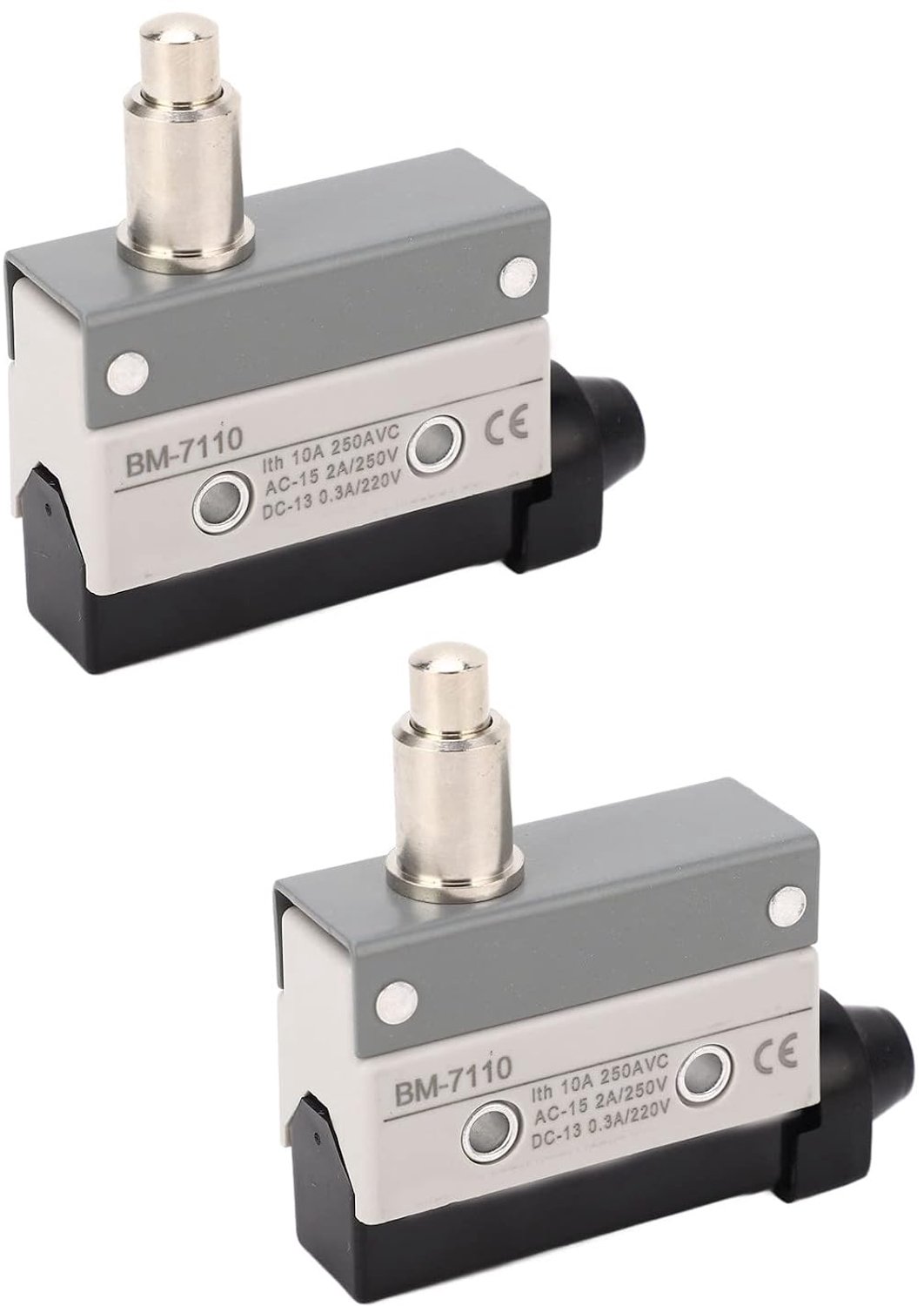 Eindschakelaar 2 Stuks Momentary Pin Plunger Geen Nc 250vac Voor Transportbanden Liften Verpakkingsmachines