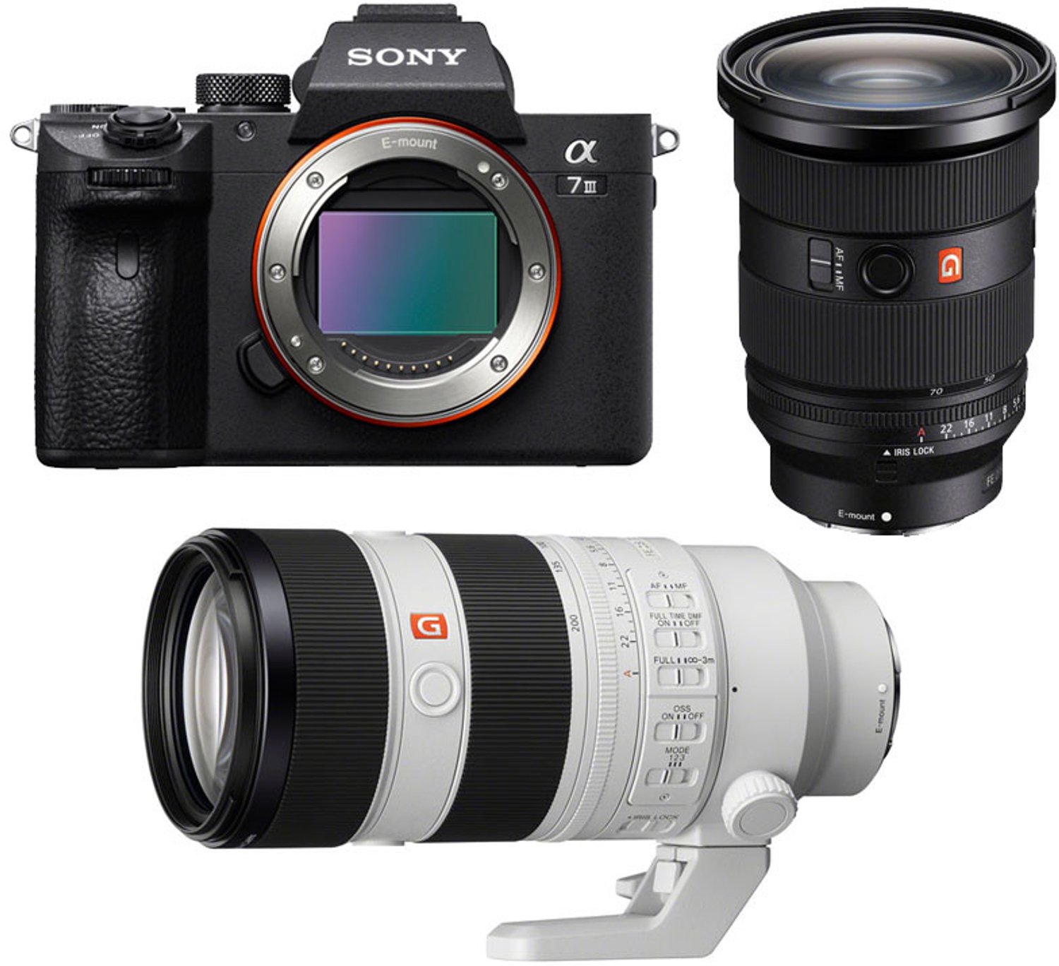 SONY ALPHA 7 III + FE 24-70 mm f/2.8 GM II + FE 70-200 mm f/2.8 GM II