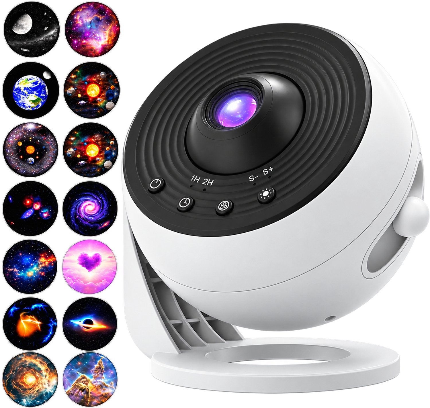 Vurnomi Nachtlampje - Galaxy projector - Sterren projector - Sterrenlamp - Sterrenhemel lamp - 360 draaibaar - Timer - Wit