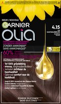 Garnier Olia Kastanje Middenbruin 4.15 - Permanente Haarkleuring Zonder Ammoniak - Tot 100% grijsdekking - Haarverf