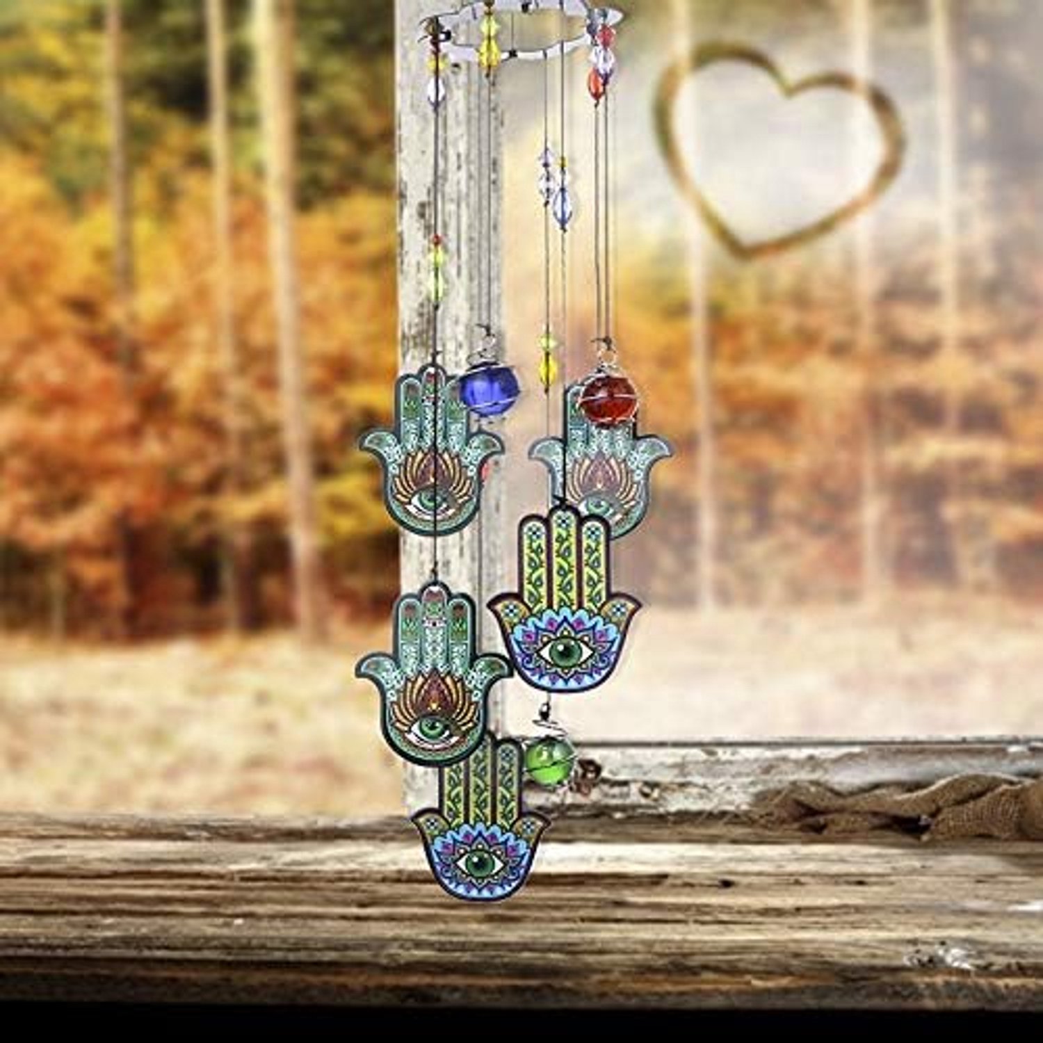 Windgong metalen glazen decor voor Thuis Tuin Decoratie Memorial Outdoor Venster Opknoping Windchimes Ornament Fnegshui