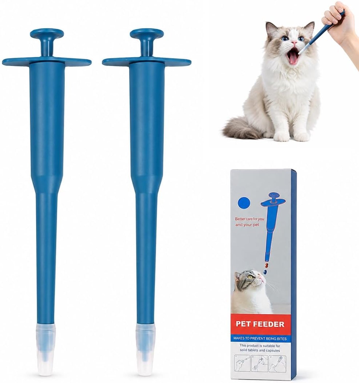2-Delige Medicijnspuiter Voor Katten En Honden, Hulpmiddel Voor Het Toedienen Van Tabletten, Melk En Water, Herbruikbaar