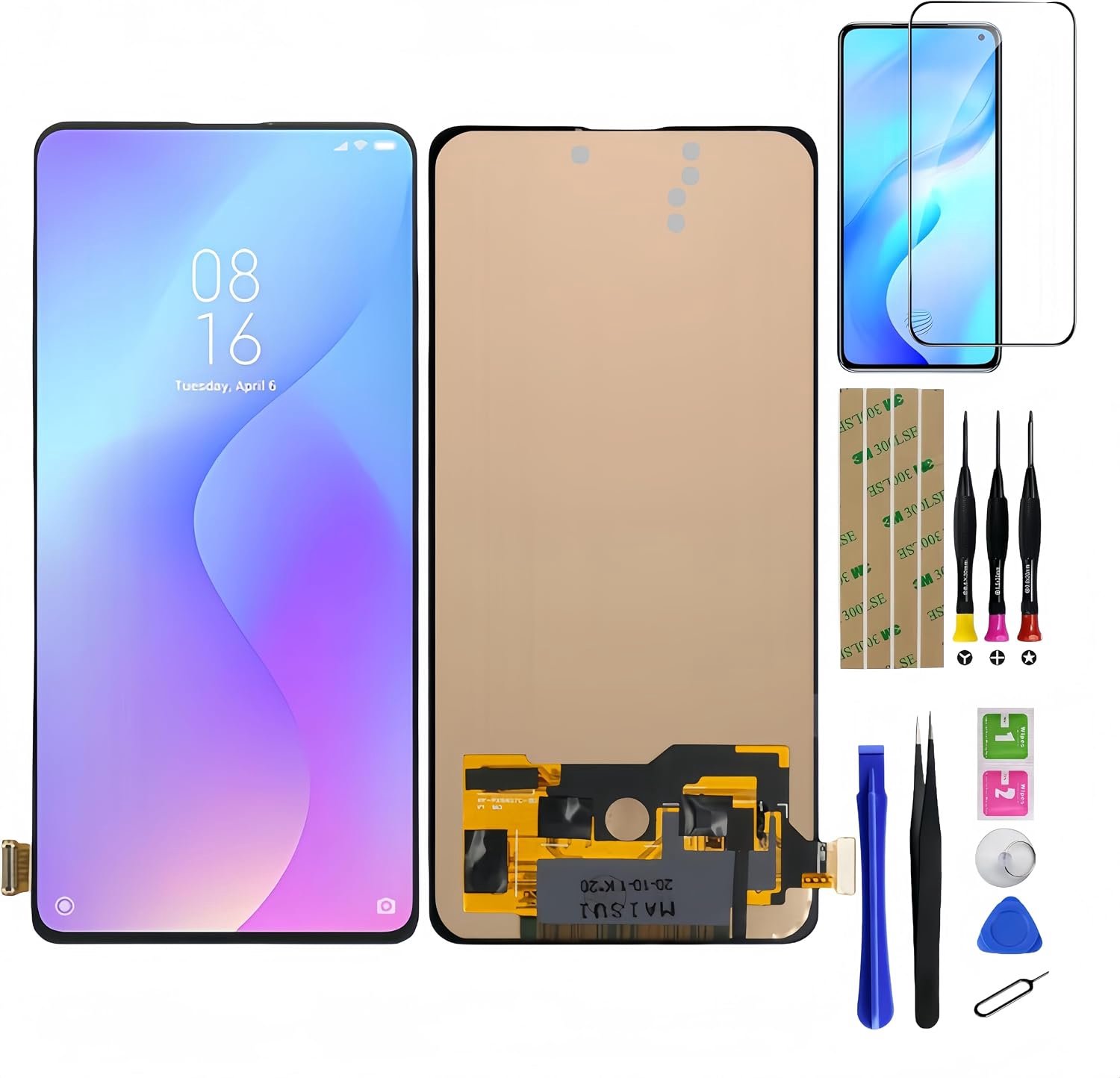 Display voor Xiaomi Redmi K20/ K20 Pro/Mi 9T/Mi 9T Pro LCD vervanging touchscreen digitizer scherm glasmontage met reparatiegereedschap (zonder vingerafdruk)