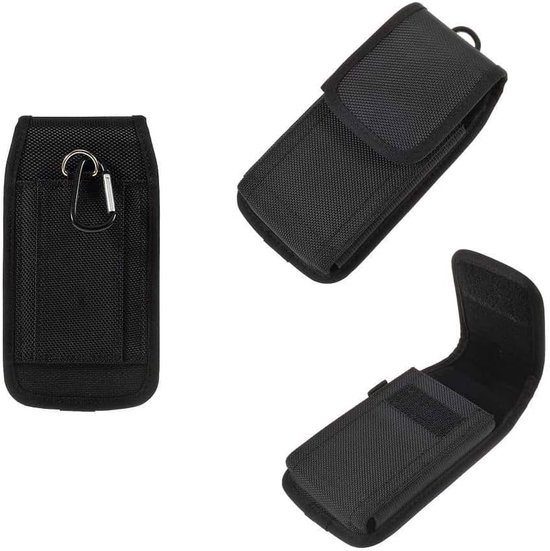 Cover Belt in Nylon with Two Belt Loops Vertical and Horizontal voor Meizu 18 (2021) - Black — afbeelding 4