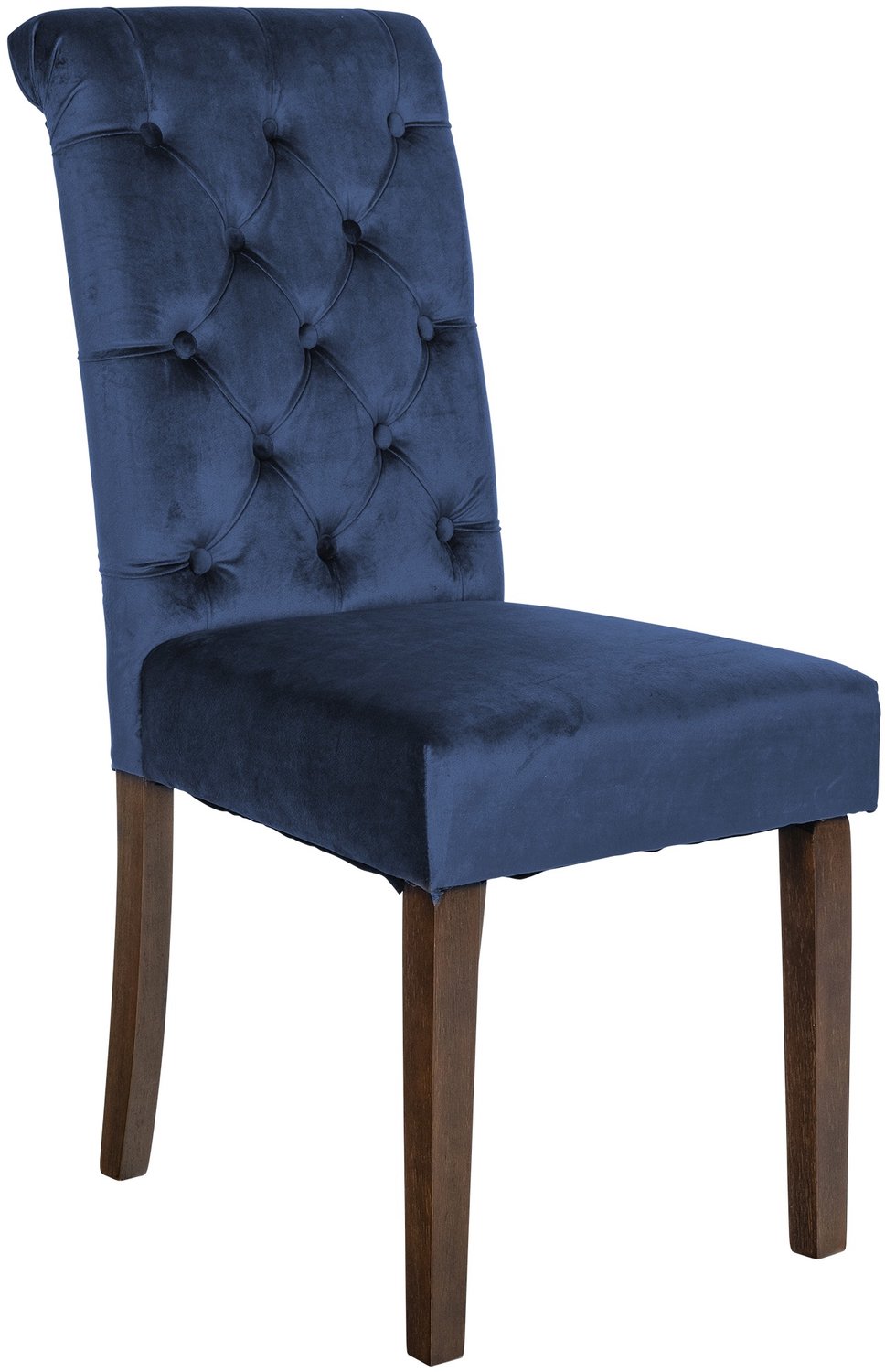 Luxe Comfort Eetkamerstoel - Fluweel - Blauw
