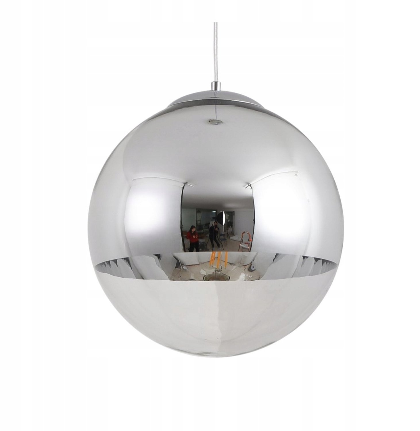 FLASH L hanglamp chroom 40 cm - Stijlvolle bolvormige designlamp