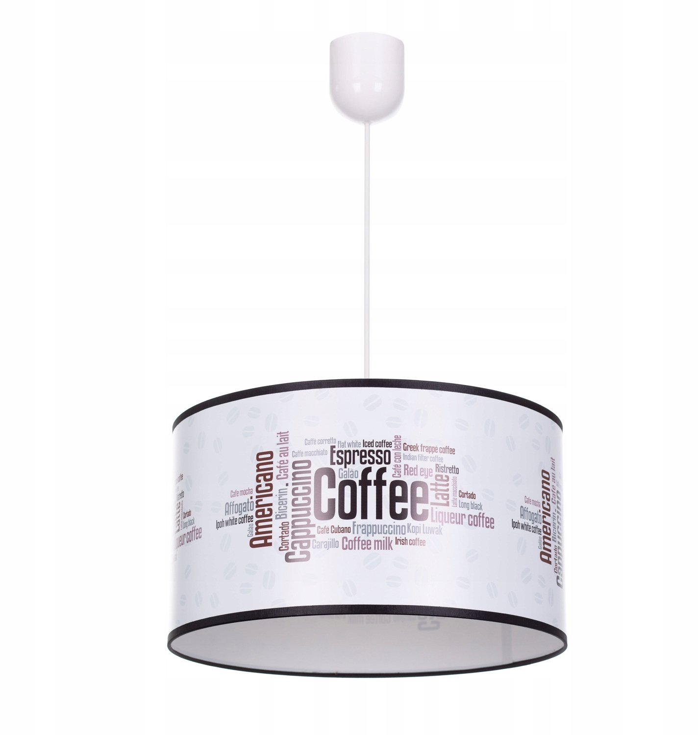 Merkloze Hanglamp met Koffieprint - Verstelbare Hoogte