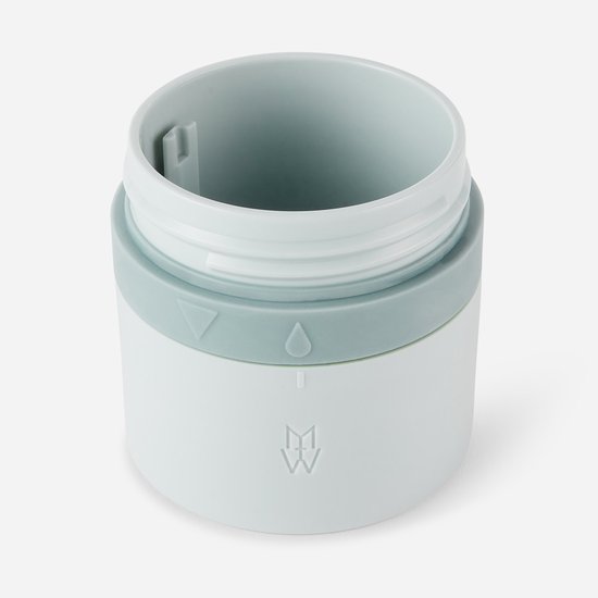 MILK + WATER™ Unieke Alles-in-1 Thermo Babyfles 266ml Medium Flow - Geïntegreerde Poederkamer - Olive Green — afbeelding 3