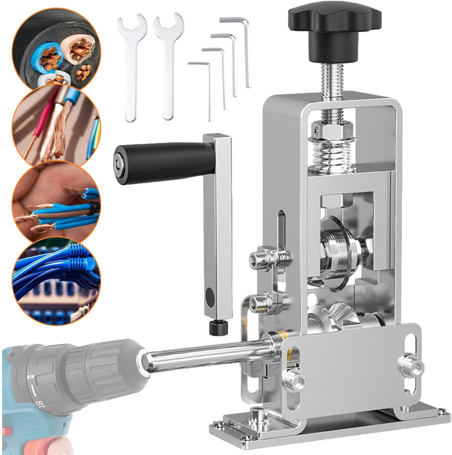 Handmatige Draadstripper - Koperdraadstripper Voor Schrootverwerking - Draadstriptang - Draaddikte 1,5–25mm