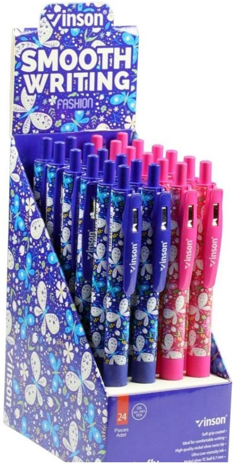 Automatische Pen Fashion Butterfly Blauw (24 stuks)