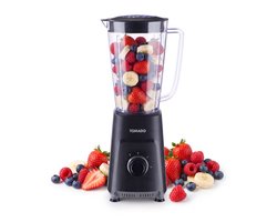 Tomado TTB1001B - Blender – Smoothie maker - 1 liter - 2 snelheden - 300W - Pulsestand – Zwart