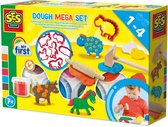 SES Creative My First Klei Mega Set met Hamer en Roller - 7 x 90 g - Vanaf 1 Jaar - Boetseerklei - Glutenvrij - Schoencadeautjes Sinterklaas