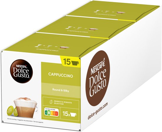Nescafé Dolce Gusto capsules Cappuccino - 90 koffiecups voor 45 koppen koffie