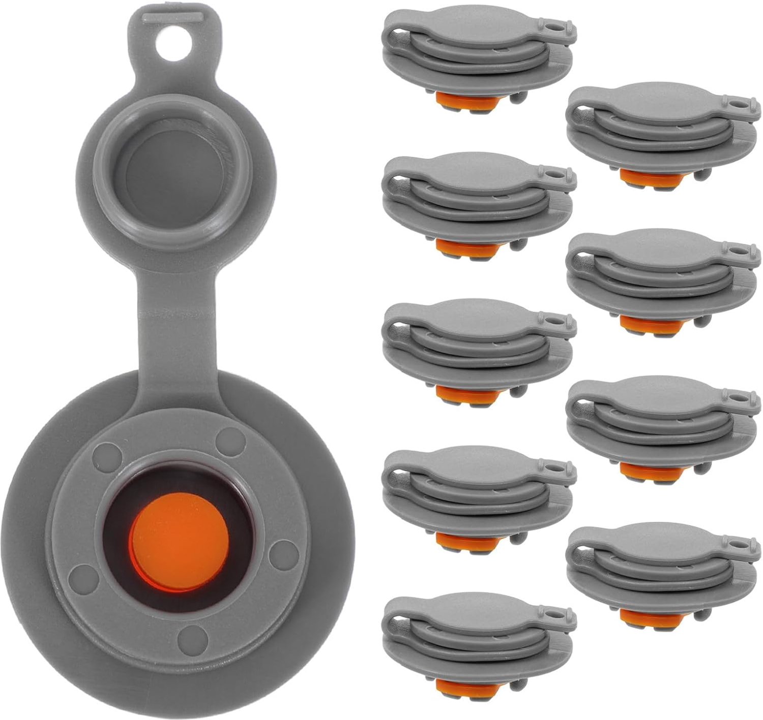 10 stuks opblaasventielen voor luchtkussens: kleine reparatieventielen voor reiskussens - vervangende afsluitpluggen voor opblaasbare kussens, campingluchtmatrassen en accessoires (12 mm)