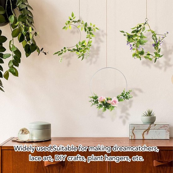 20 stuks 4-inch metalen ringen voor handwerk, dromenvanger macramé ringen, bloemenhoepel voor kransen, thuisdecoratieprojecten — afbeelding 2