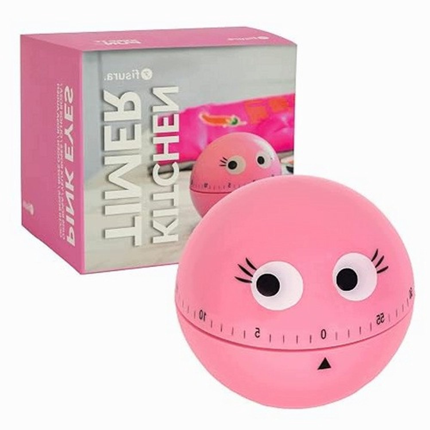 Designer Keukentimer 60 Minuten - Mechanisch, Roze Oog Vorm