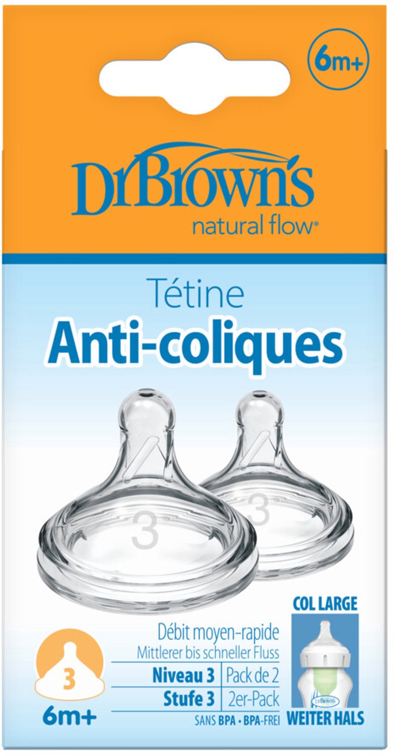 Dr. Brown's Options+ Flesspeen - Fase 3 - Brede halsfles - 2 stuks van Dr. Brown's — afbeelding 5