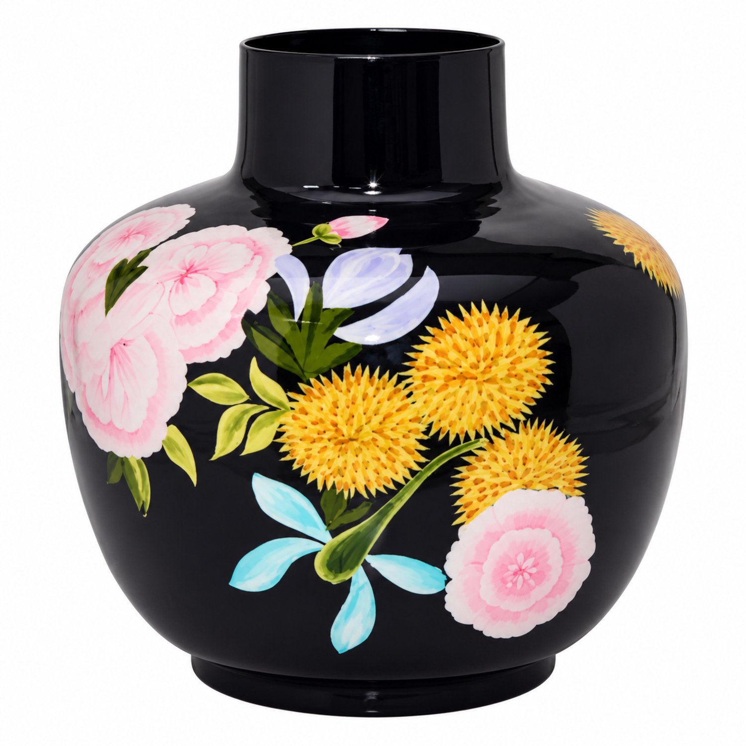 Colmore by Diga vaas Flowers-Handbeschilderd Enamel-Donkerpaars-42x42x42cm