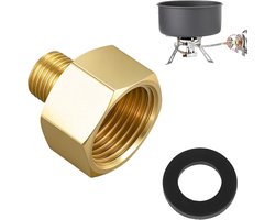 LPG Gas Adapter 1/2 Inch naar 1/4 Inch, Hoogwaardige Messing Gasaansluiting voor Gasfornuis, Kampeerfornuis en Kooktoestellen, Geschikt voor Buiten en Binnengebruik