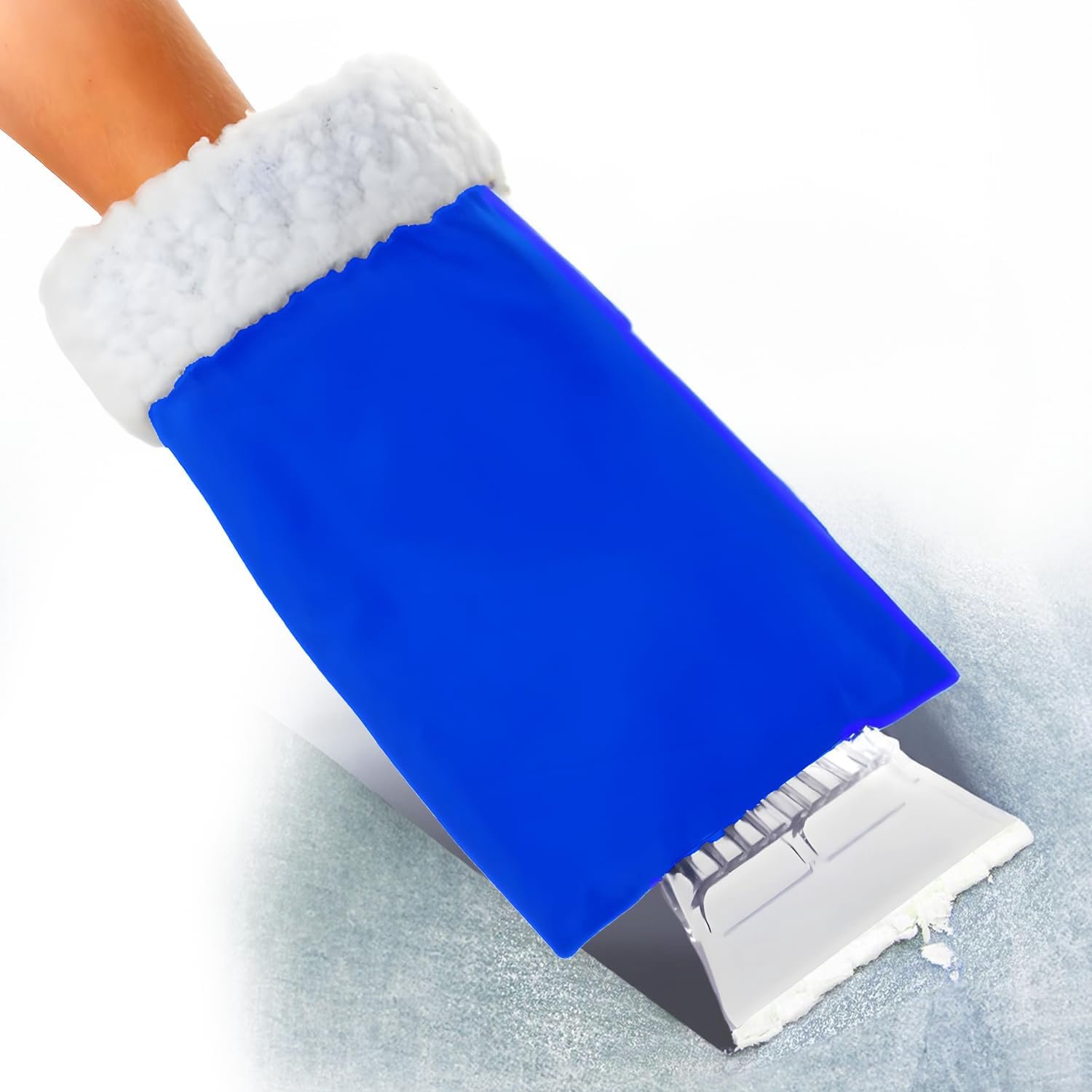 Famanu - IJskrabberhandschoen waterdicht voor auto - voorkomt ijsvorming op ramen - gemaakt van polyester - blauw 1 stuk