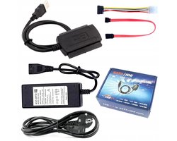 USB IDE SATA Adapter 2.5" 3.5" Harde Schijf Converter met Voeding
