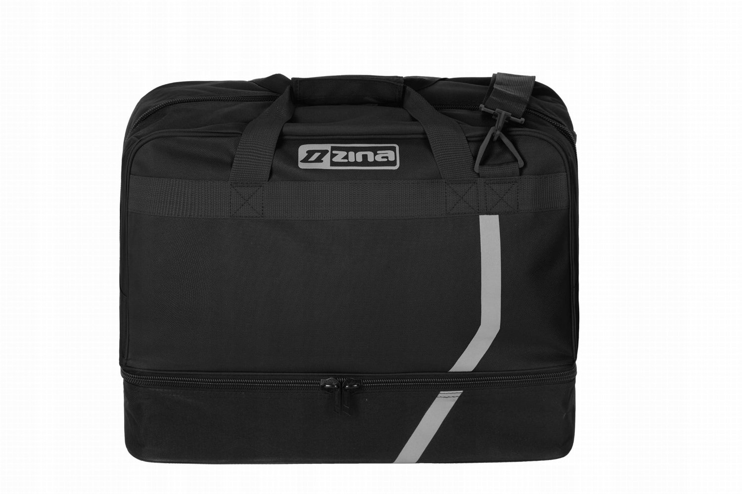 Zina Salsa Senior voetbaltas - Zwart, 65L