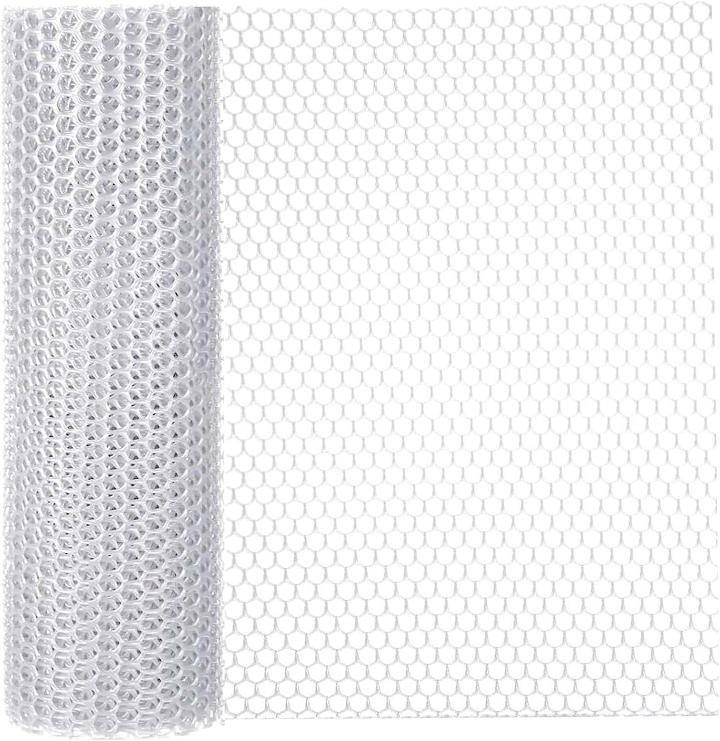 Duurzaam Hexagonaal Plastic Gaas voor Tuin en Dierenbescherming - 40 x 500 cm met 20 Kabelbinders, Ideaal voor Kippen en Kleine Dieren