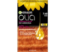 Garnier Olia - Intens Koper 7.40 - Permanente Haarkleuring - Zonder Ammoniak - Tot 100% grijsdekking - Haarverf